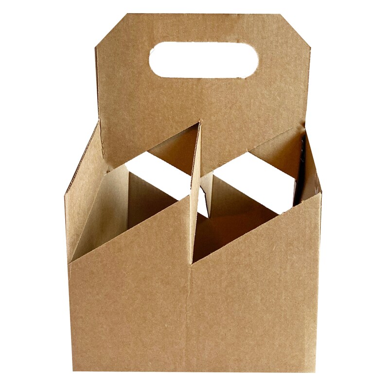 4 Bottle Kraft Cardboard Carrier 750ml Wine/liquor Bottle | Etsy