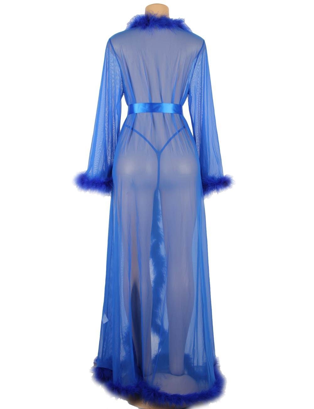 flowy feather robe