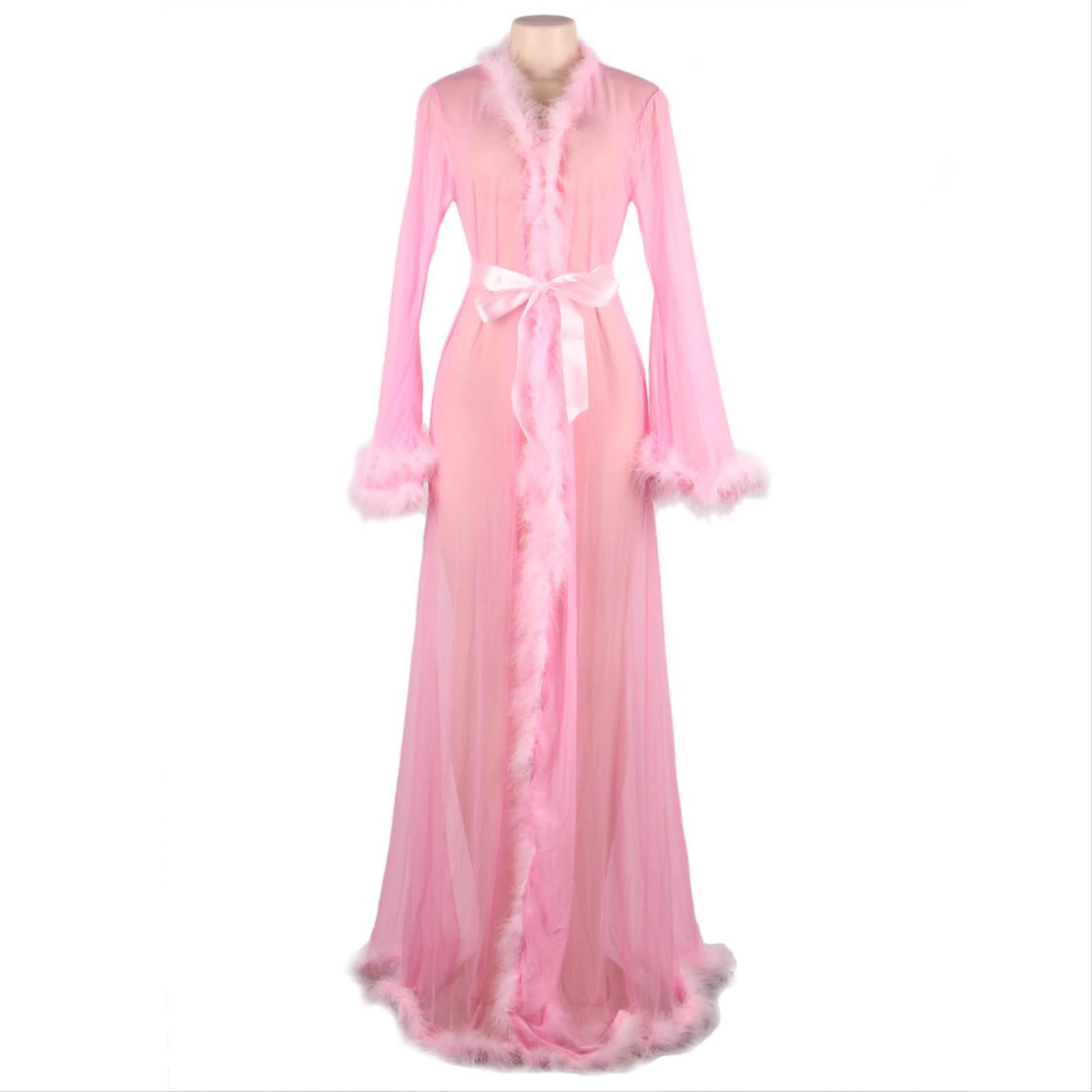flowy feather robe