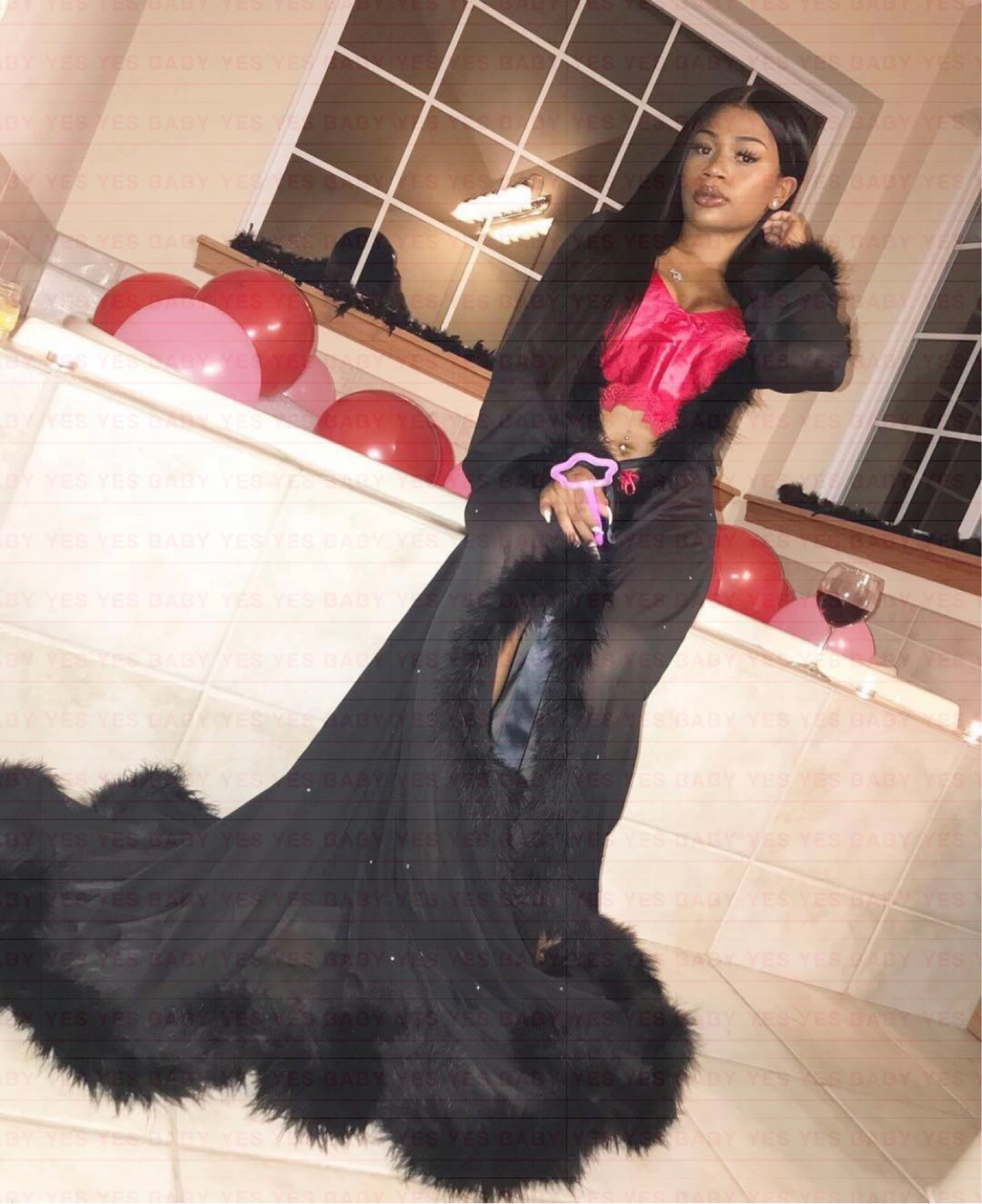 Black Feather Robe Sheer Mesh Robe Thin Feather Trim Black Etsy