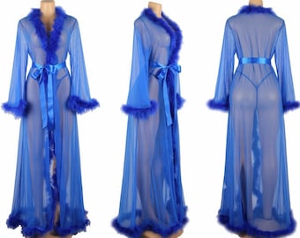 plus size feather robe