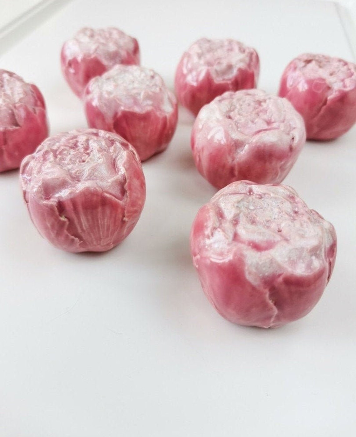 Handbemalte rosa Schrank Griffe / Rose geformt Knopf / Küche | Etsy