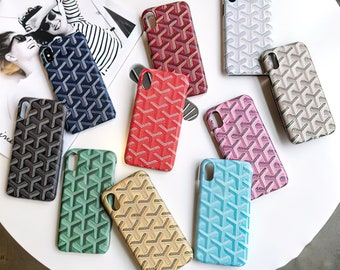 goyard leather phone case