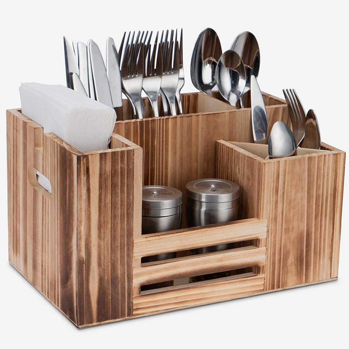 Utensil Caddy Silverware Caddy Cutlery Caddy Wooden Cutlery Etsy