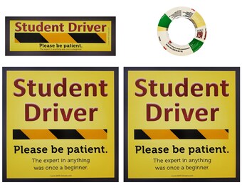 Student Driver Car Magnet Set