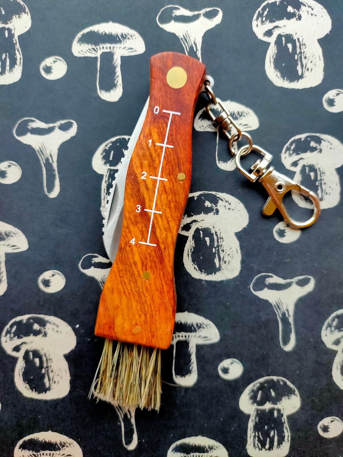 Mushrooms knife wooden mushroom knife with brush Etsy