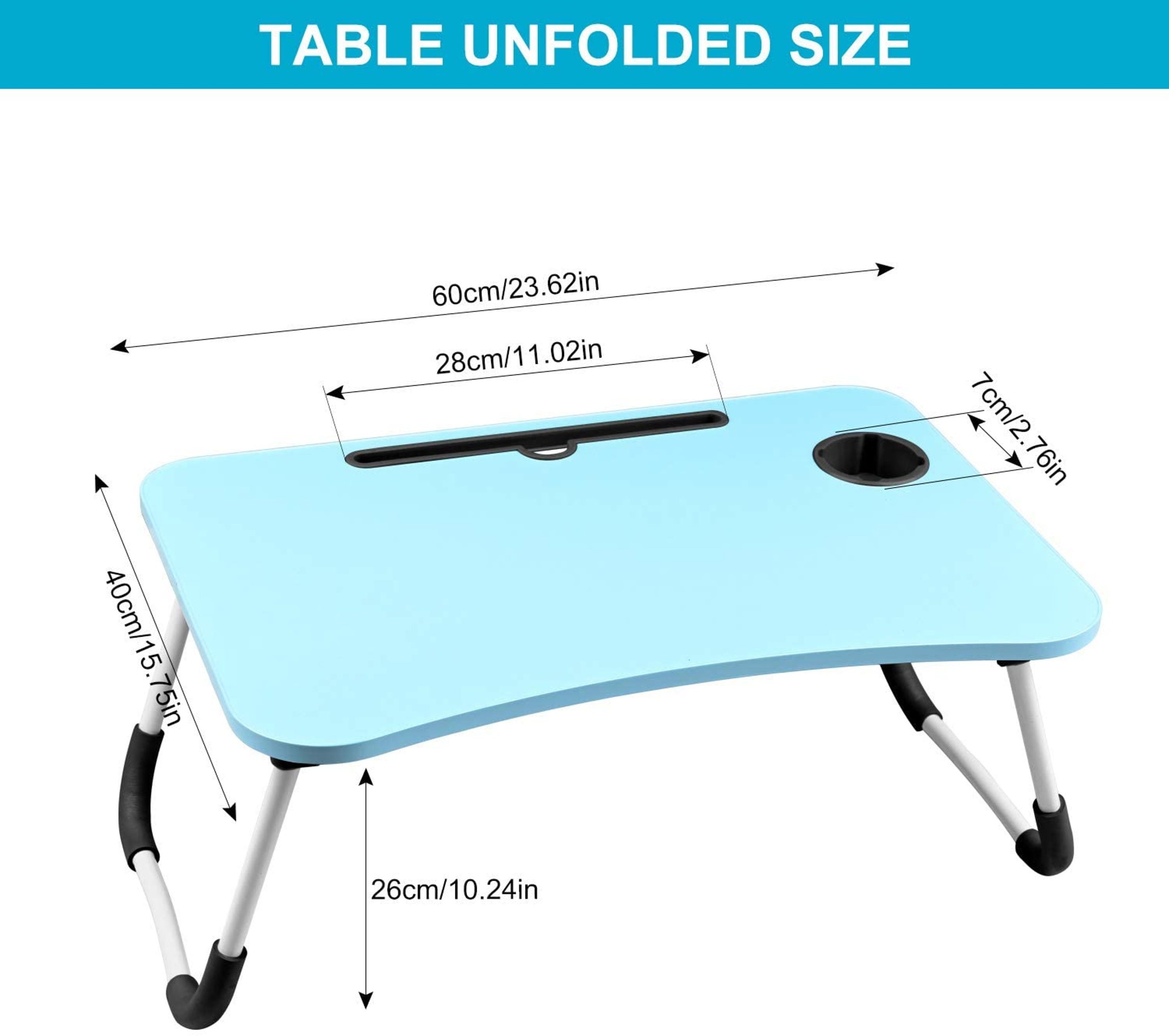 Foldable Lap Desk Multifunction Lap Table with Slot and Cup Etsy
