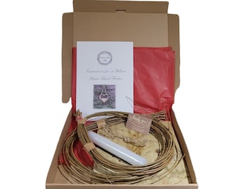 Kit de création de mangeoire pour oiseaux en forme de coeur de saule, kit de tissage à faire soi-même