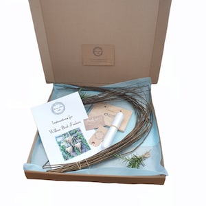 willow craft kit make your own bird feeder/ willow weaving kit /9th wedding anniversary gift/ Christmas craft kit for adults image 1
