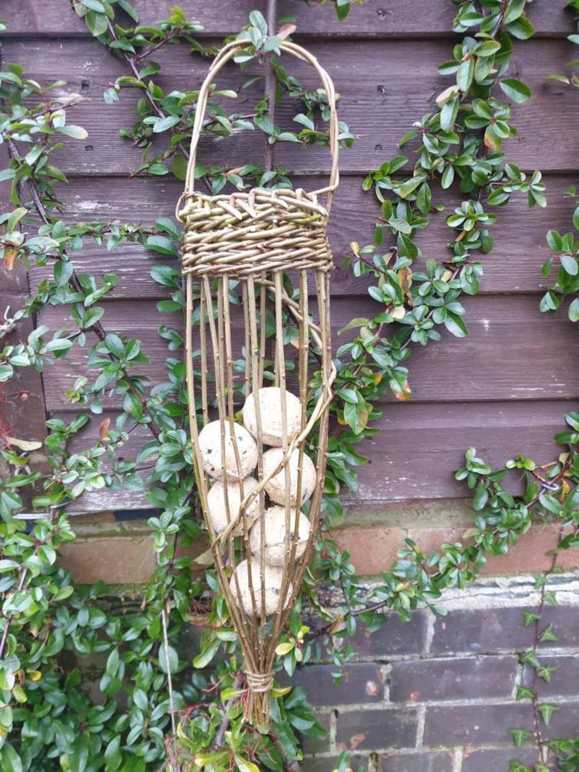 Willow Bird Feeder Fat Ball Holder Garden Gift /9th Etsy UK