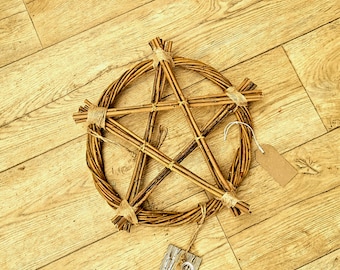 Grande couronne de pentagramme en saule