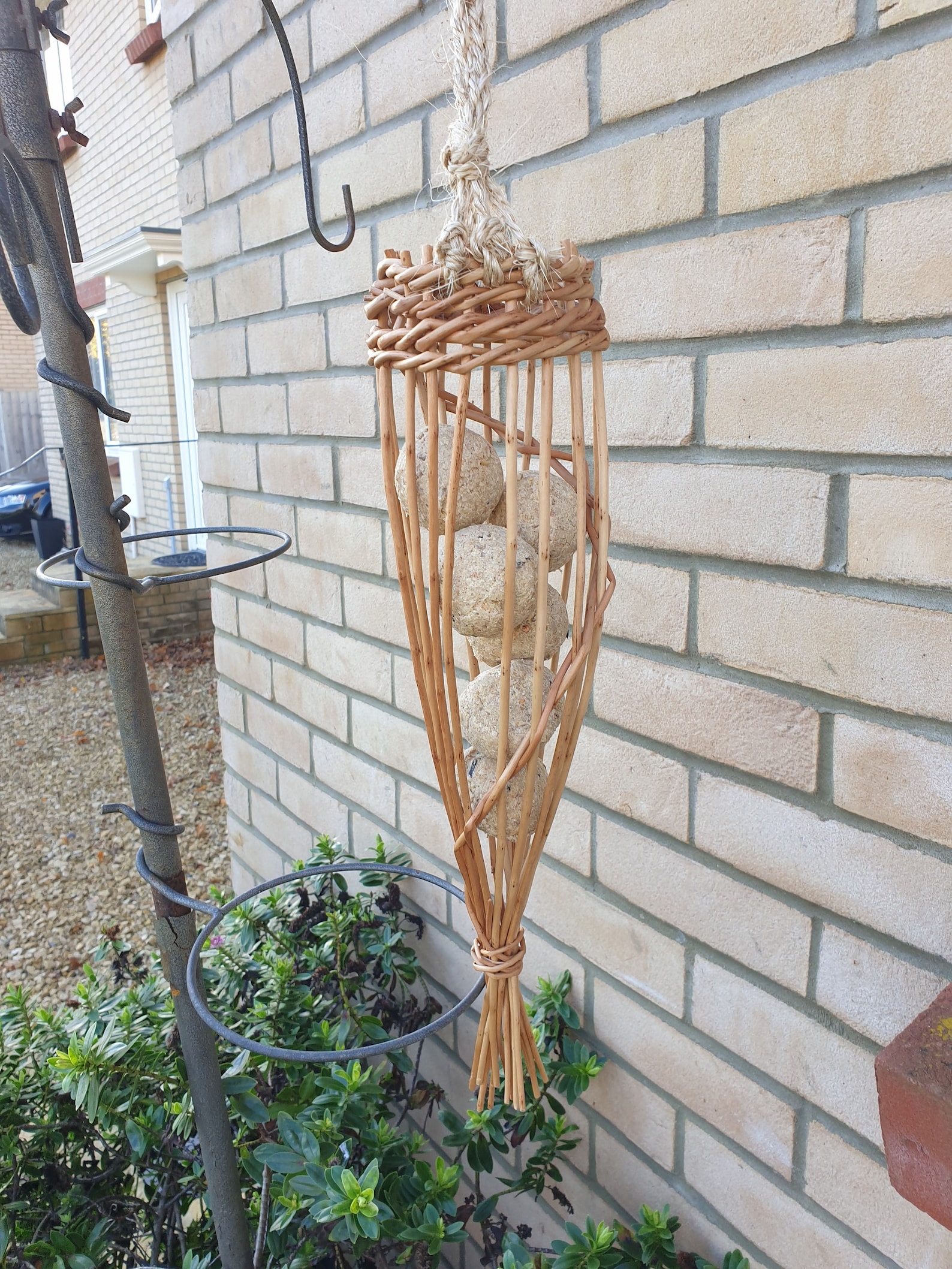 Willow Bird Feeder Fat Ball Holder Garden Gift /9th Etsy
