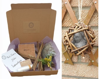 Willow Weaving Craft Kit: DIY Bird Nesting Bomb, Alpaca Fleece