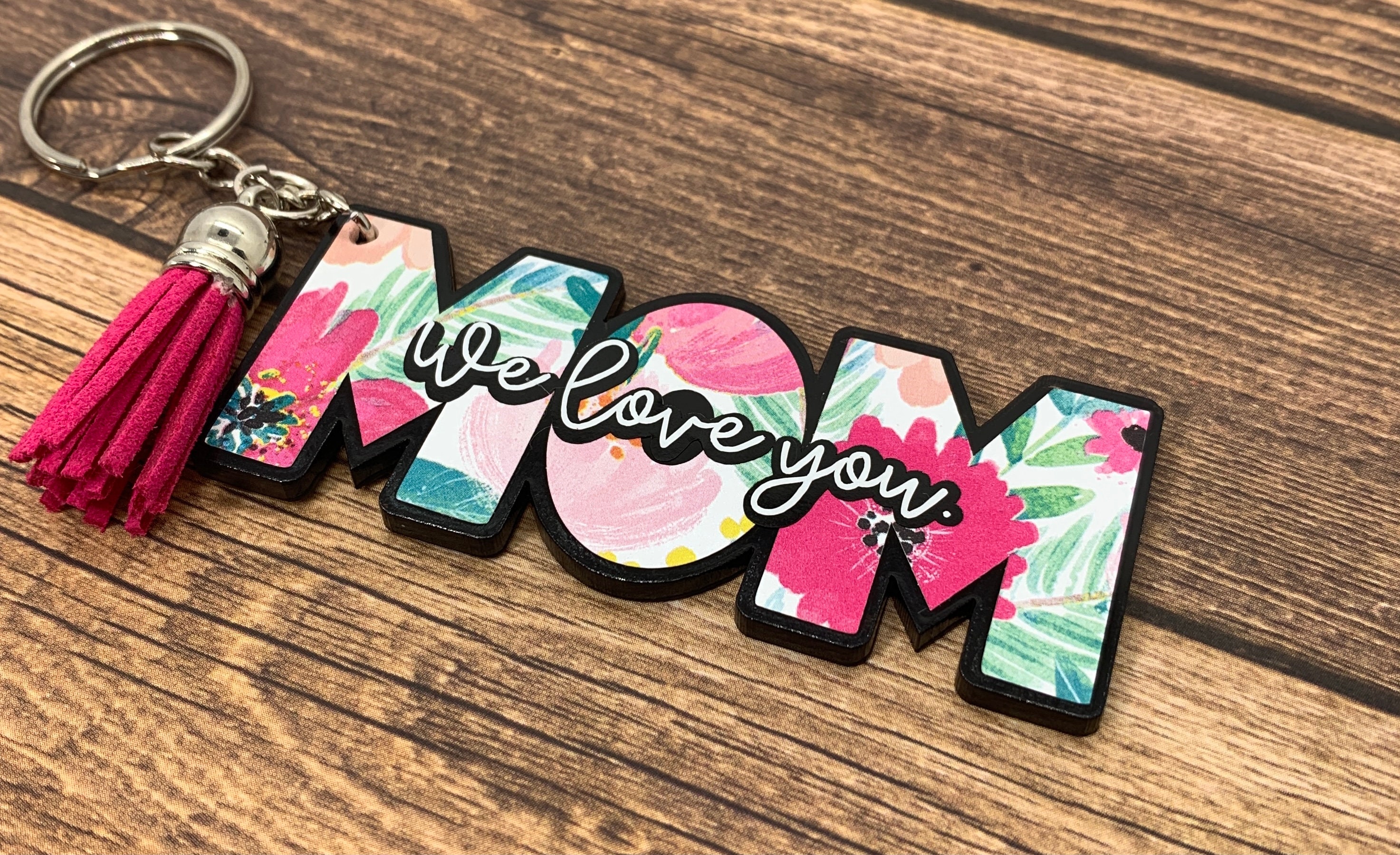Personalized Acrylic Keychain for Mom Cute Mom Keyring Mom Etsy