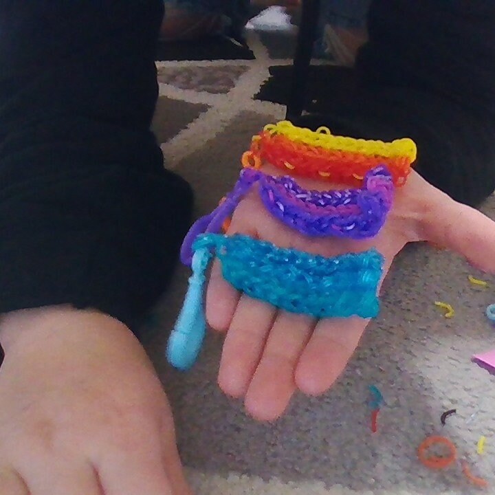 Rainbow loom keychains Etsy