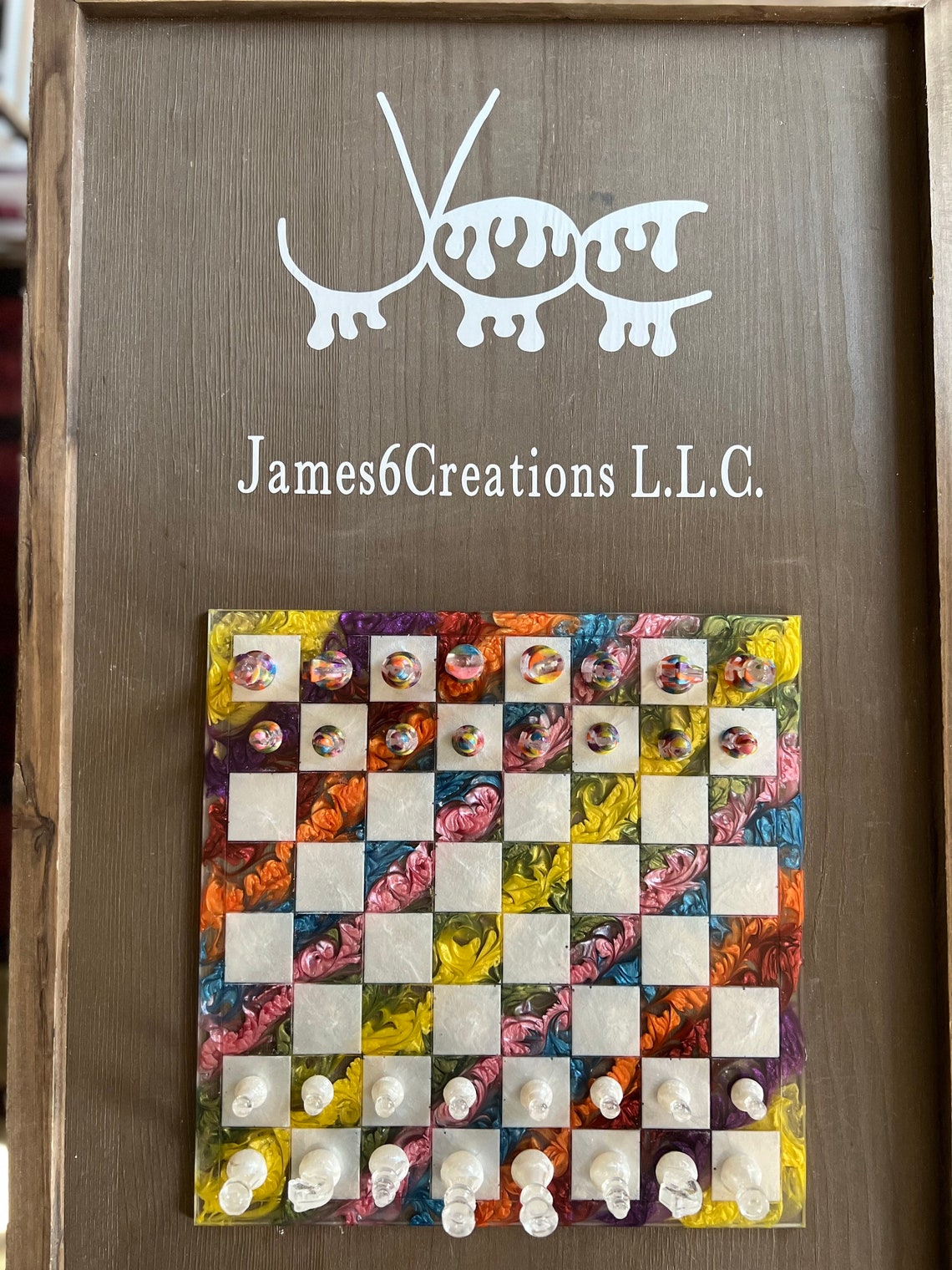 Custom Resin Rainbow Chess Set | Etsy