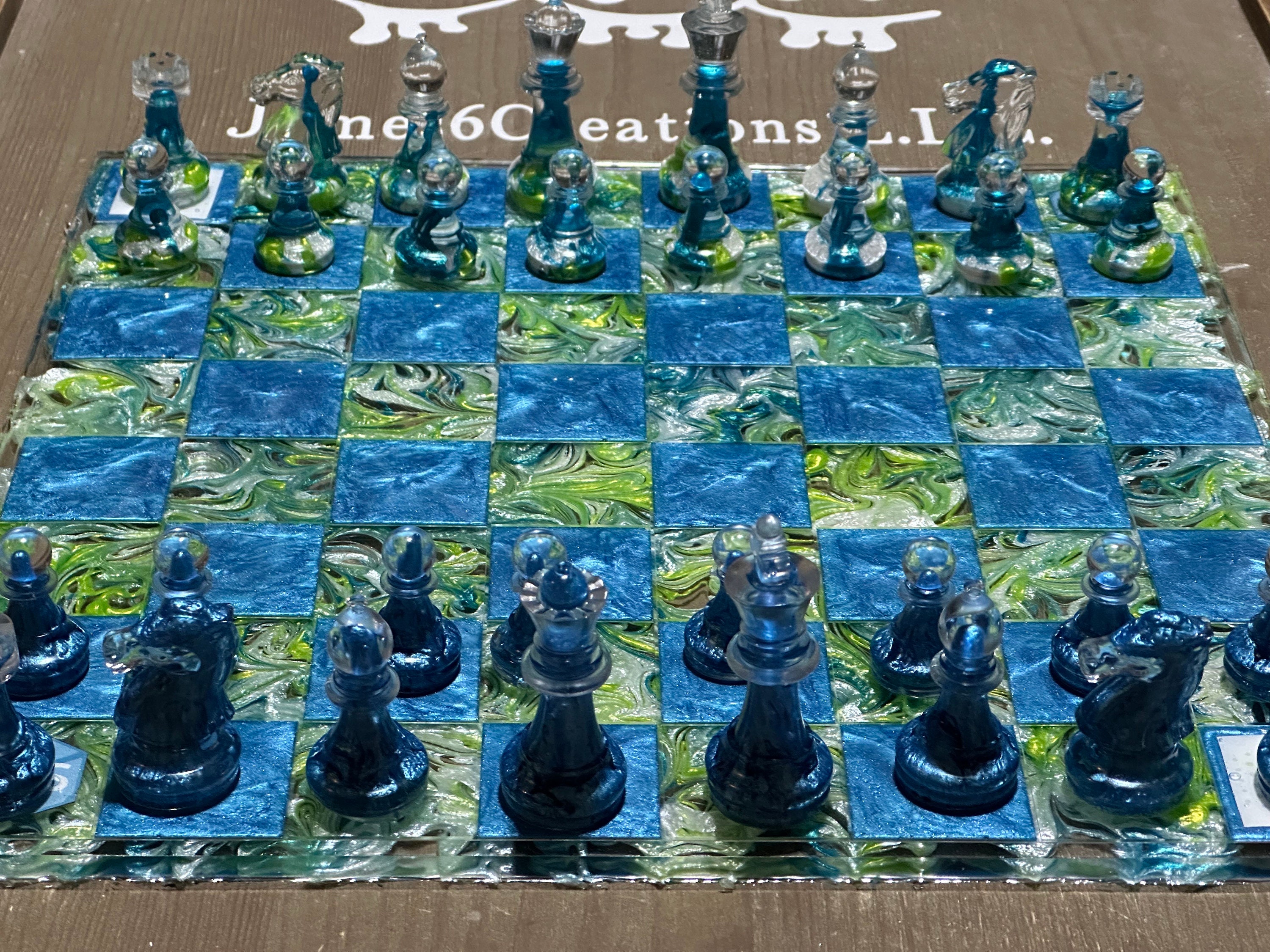 Resin Chess Set  artsy-fartsy mama