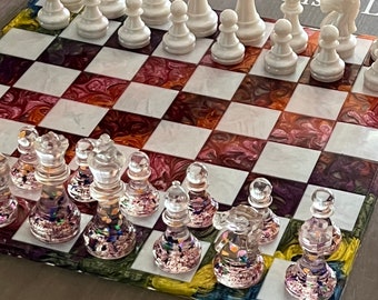 Rainbow Chess Set - Etsy