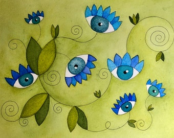 Blue Ivy - Original Artwork, 16 x 12