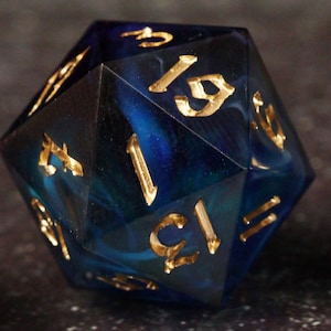 Midnight Star - Handmade Sharp Edge Polyhedral Dice Set-Dungeons & Dragons
