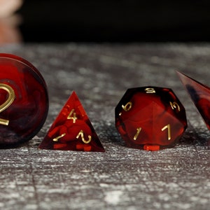 Eye of Vecna Limited Edition Stranger Things 10 Piece Handmade Sharp Edge Polyhedral Dice Set-Dungeons & Dragons image 7