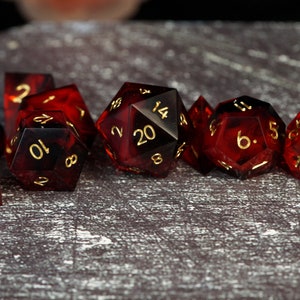 Eye of Vecna Limited Edition Stranger Things 10 Piece Handmade Sharp Edge Polyhedral Dice Set-Dungeons & Dragons image 3