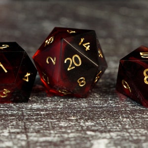 Eye of Vecna Limited Edition Stranger Things 10 Piece Handmade Sharp Edge Polyhedral Dice Set-Dungeons & Dragons image 2