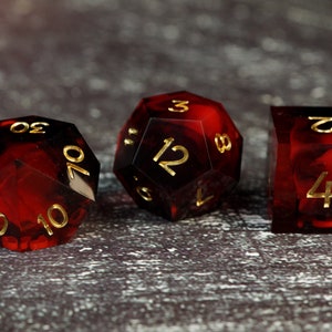 Eye of Vecna Limited Edition Stranger Things 10 Piece Handmade Sharp Edge Polyhedral Dice Set-Dungeons & Dragons image 6