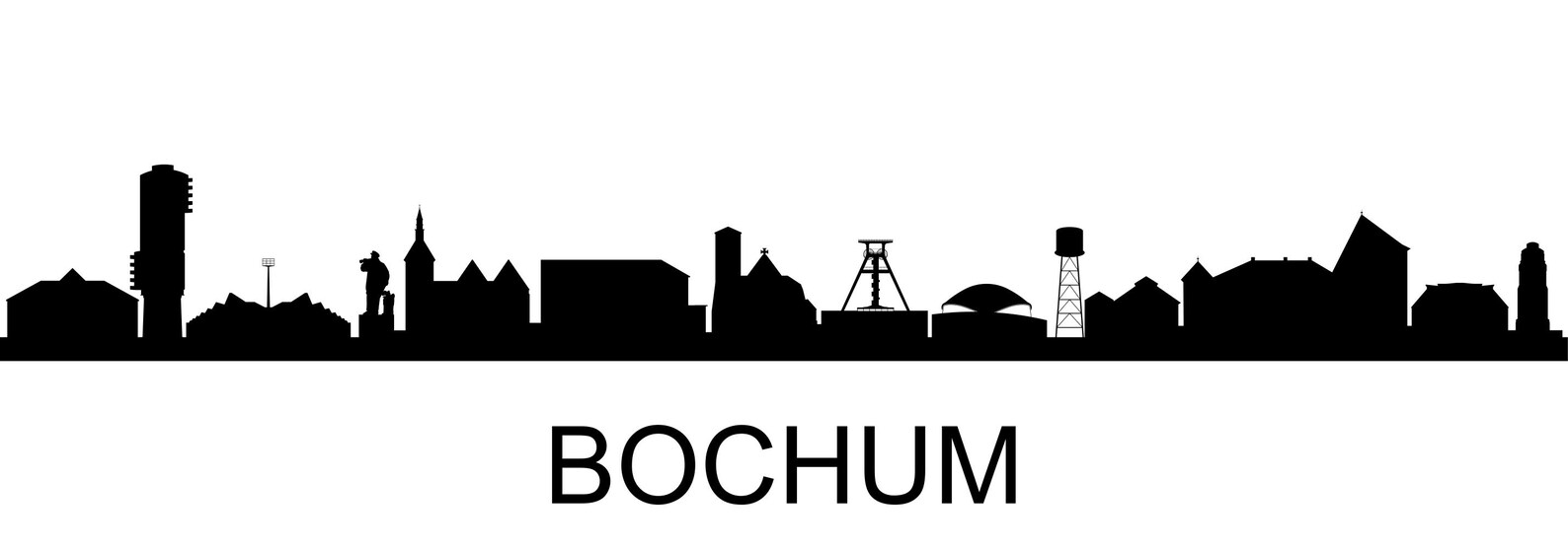 Skyline Bochum SVG File Digital Clipart Vector Graphics. | Etsy