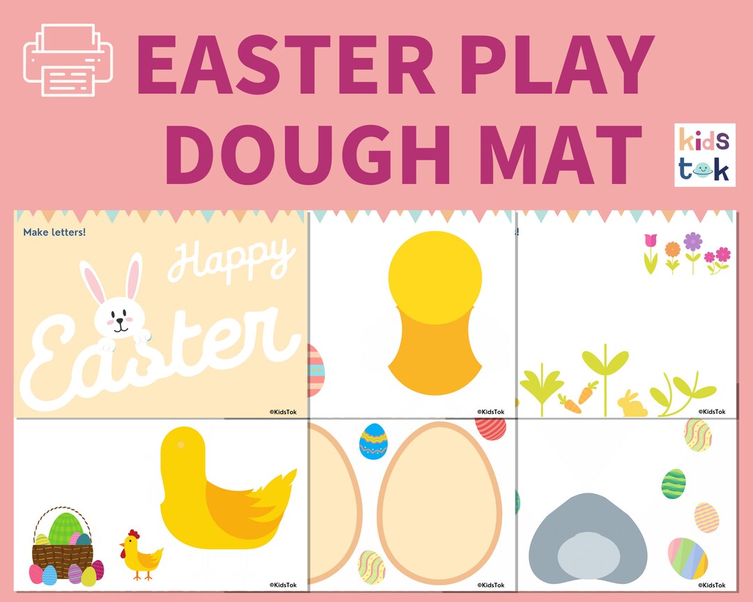 Easter Play Dough Mats, Toddler Activity (PDF Printable) - Etsy