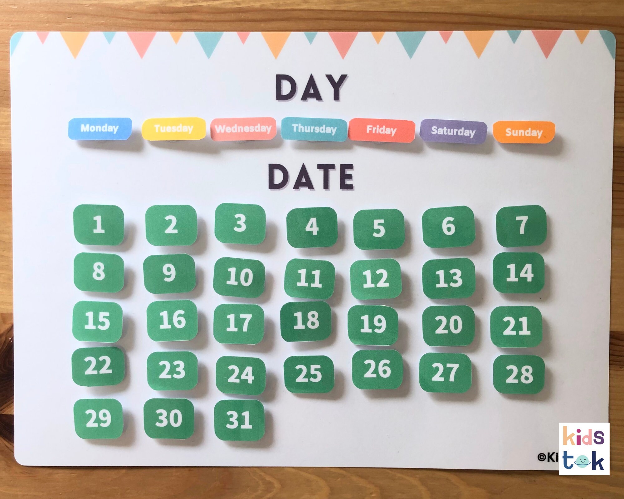 MY Dinosaur Perpetual Calendar, Kids Calendar, Kids Busy Book Printable ...
