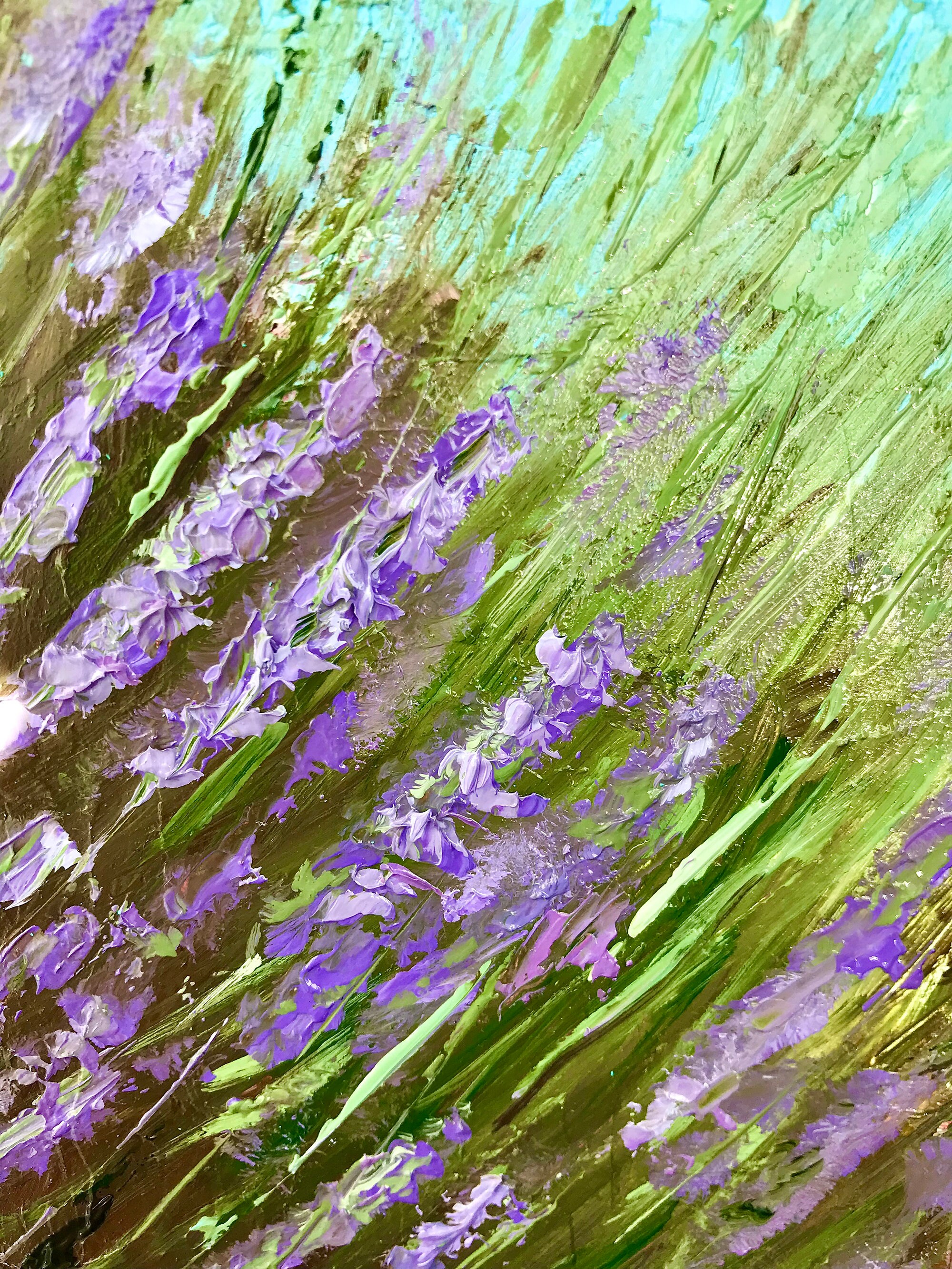 Lavender painting Floral Original art Lavender wall art Etsy