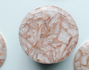 Mobile phone grip/holder made of polymer clay and resin