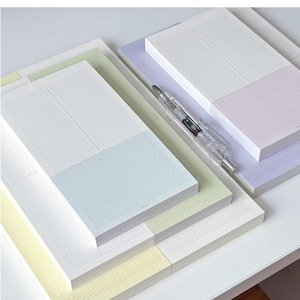 B5/ A5/ A6 Lined Notepad Inserts, Double-Sided Pastel Pages, 120gsm, 25/50/100 Sheets, 3 Sizes Available