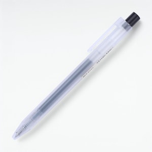 Muji Knock-Type Smooth Gel Ink Ballpoint Pen - Black - 0.5mm