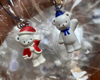 Mobile Phone Chain Strap Cute Christmas Bear Phone Case Charm, 1.5 inches