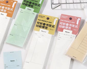 Creative Foldable Memo Pad: Checklist, Planner, Habit Tracker, Journal Notes, Message Pad – Stylish Non-Sticky Notes, 50x15.7cm, 60P