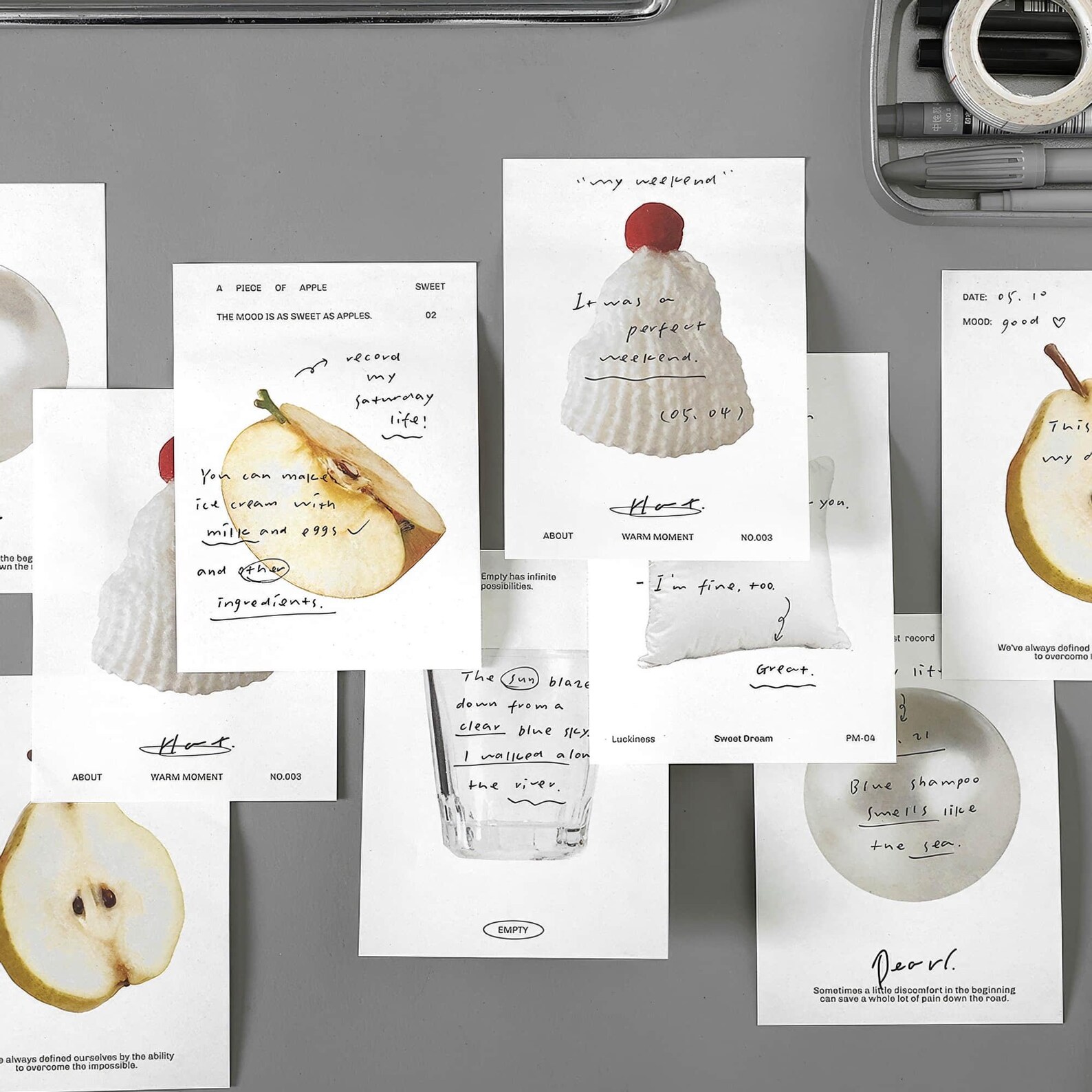 Daily Sticky Notes | 30 Sheets per Pad, 7x9.5cm | Creative Fruit Pearl ...