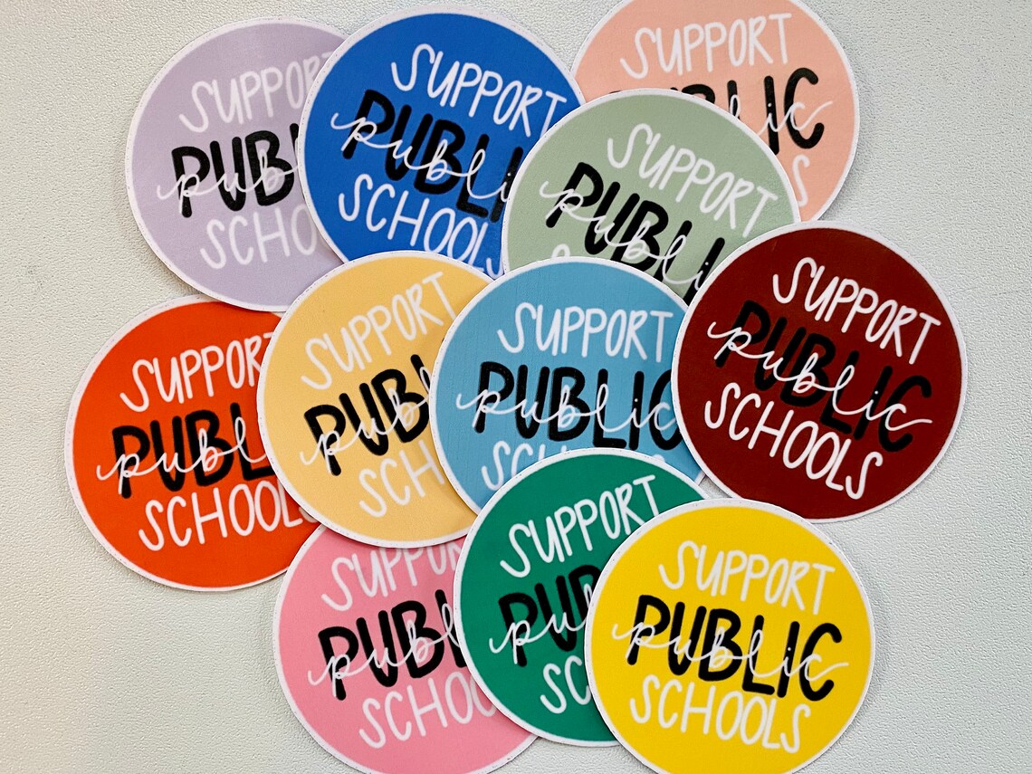 Support Public Schools Sticker Die Cut Vinyl Etsy