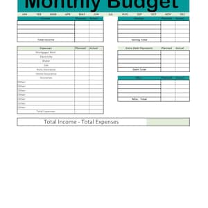 Financial Worksheets | Etsy