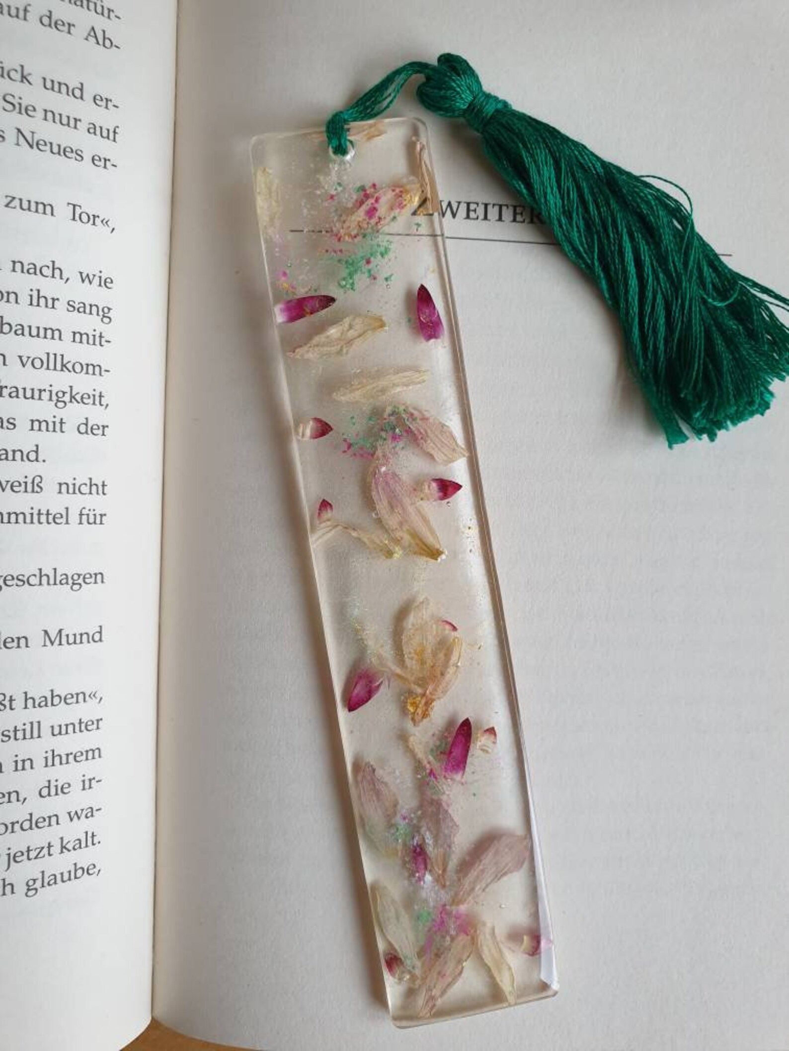 Lesezeichen mit getrockneten Blüten Gießharz/ Resin Bücher | Etsy