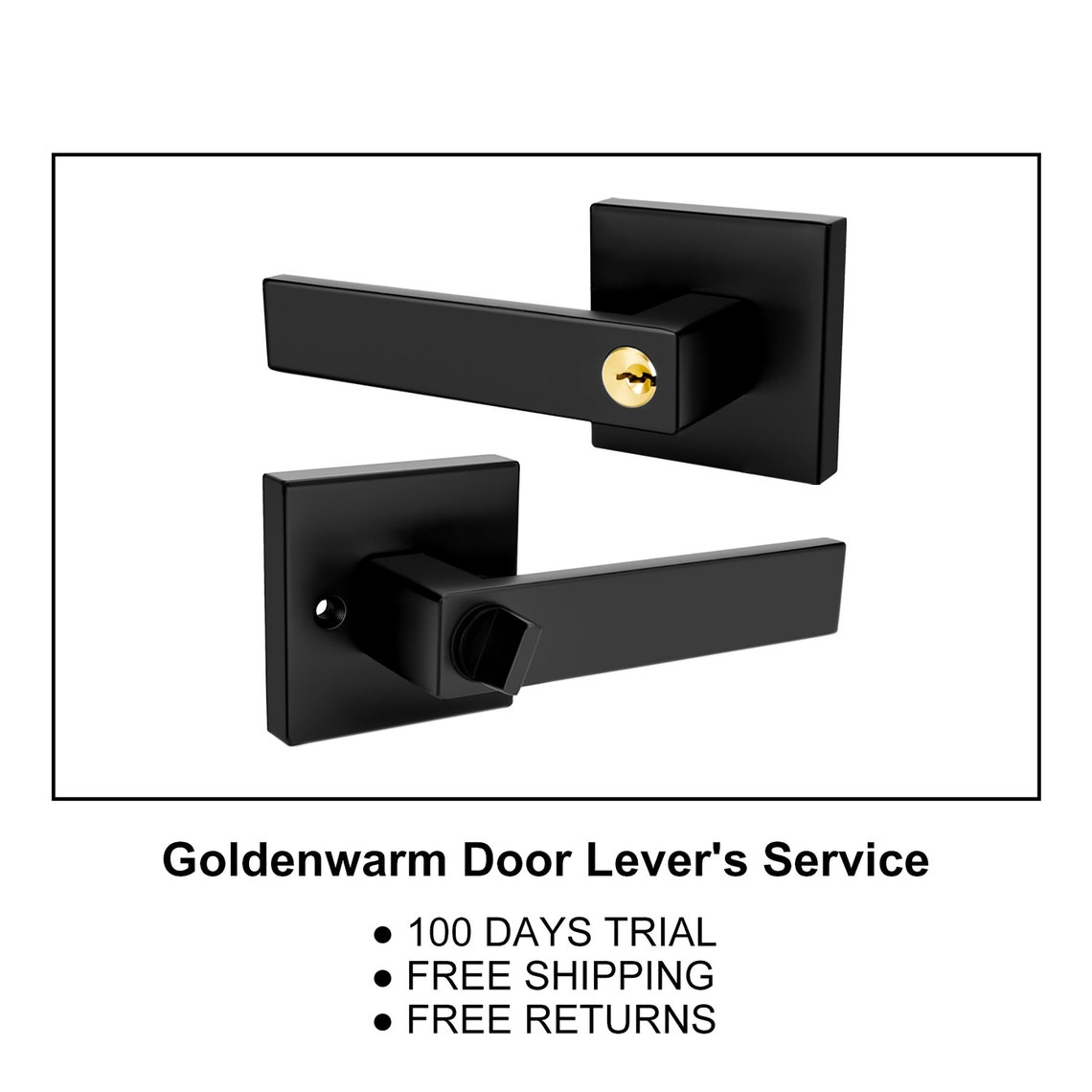 Black Door Handles with LockExterior Door Lever Heavy Duty Etsy