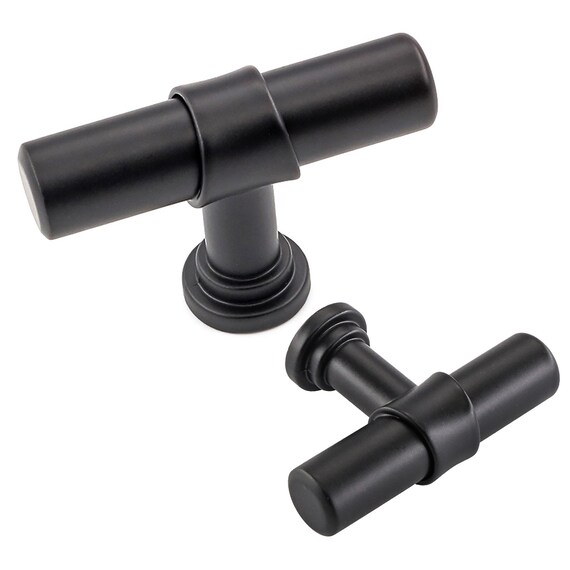 Single Hole Black Drawer Pulls Hnadles Etsy