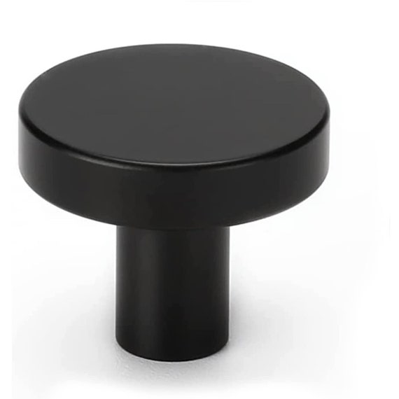 Round Dresser Knobs Black Knobs Aluminum Alloy Etsy