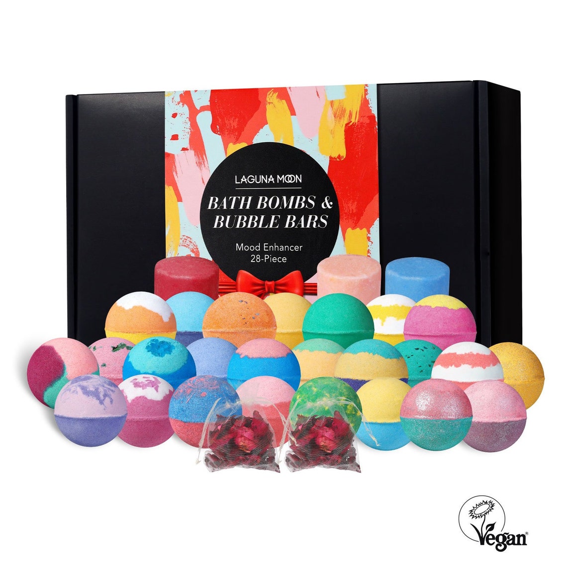 28 Pack Bath Bombs Gift Set Mood Enhancer Deep Fizz Spa Care Etsy