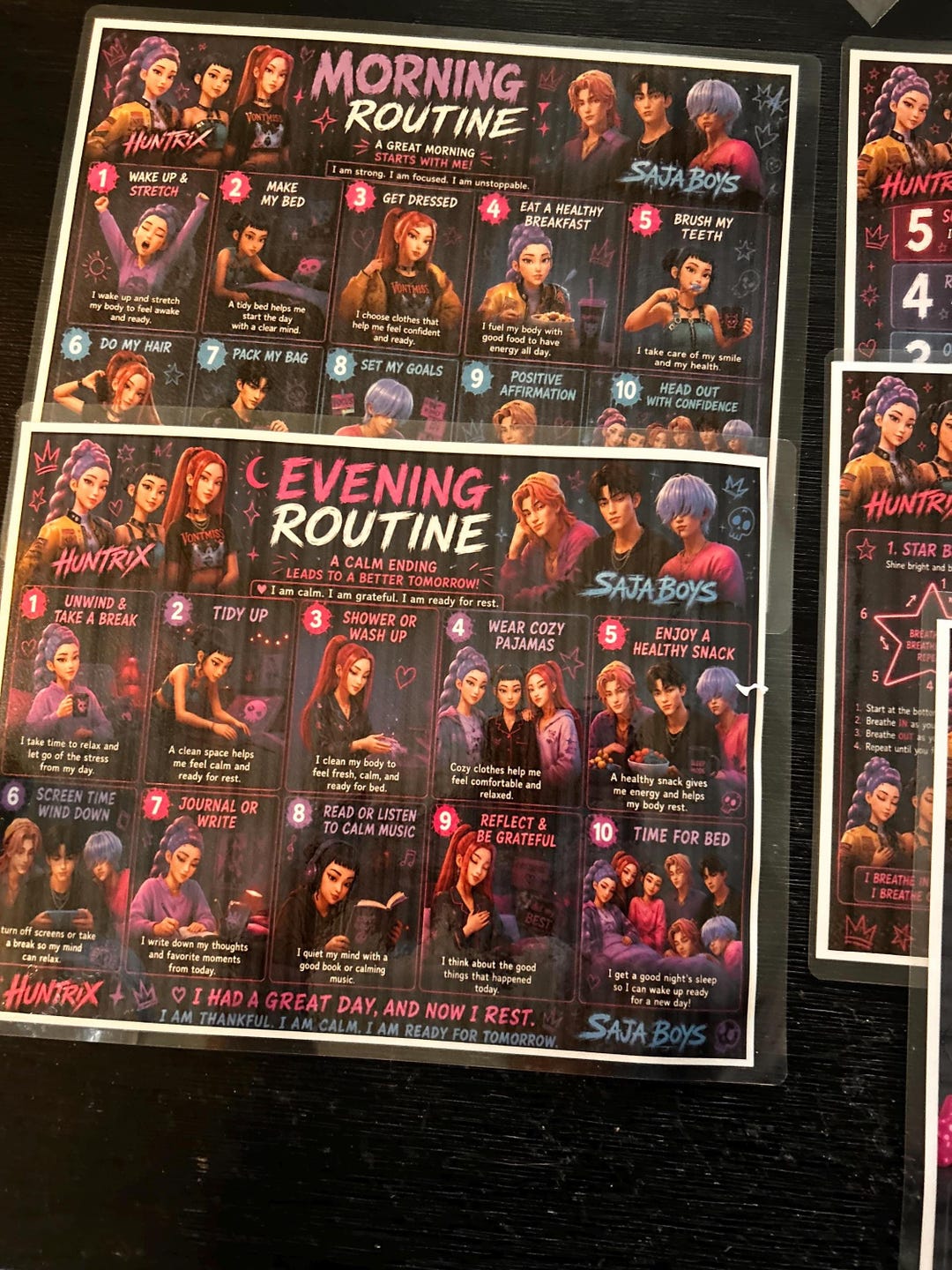 Huntrix and Saja Boys-inspired Social Emotional Learning Charts Bundle ...