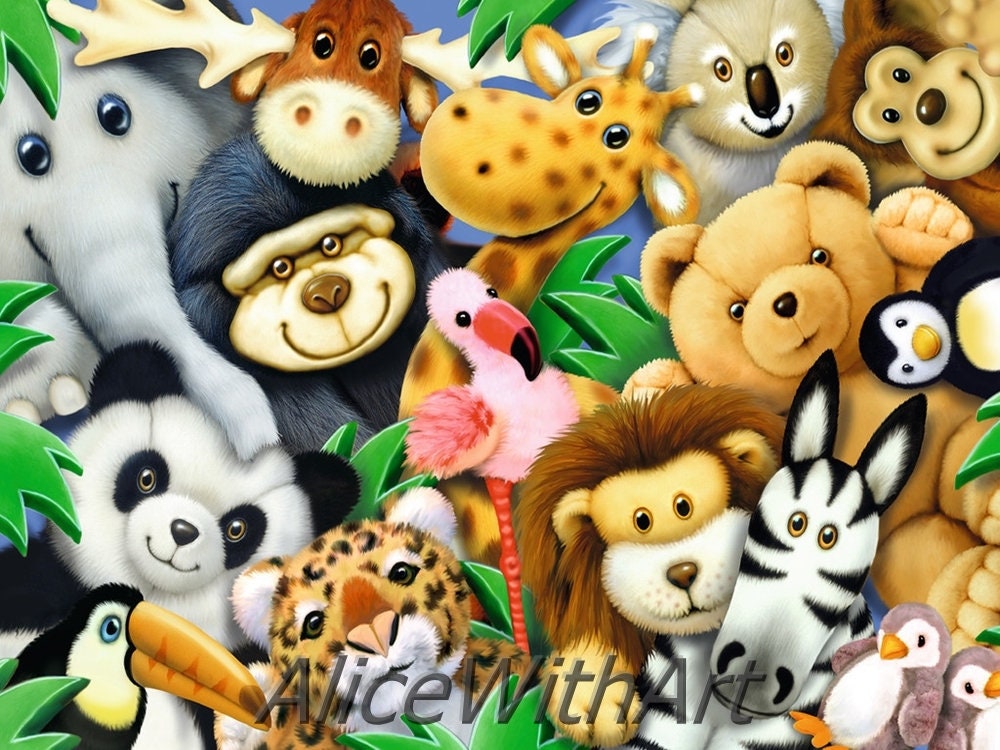 5D DIY Diamond Painting Kit Cute Baby Animal Diamond Painting Etsy