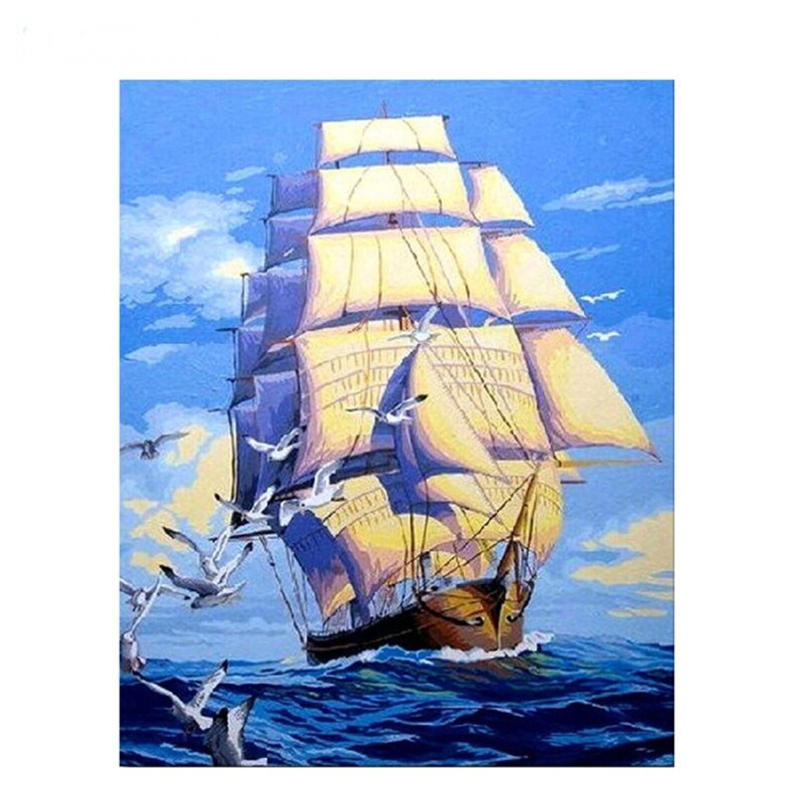 Sailing Ship Paint by Number Kit DIY Painting Kit Painting Etsy