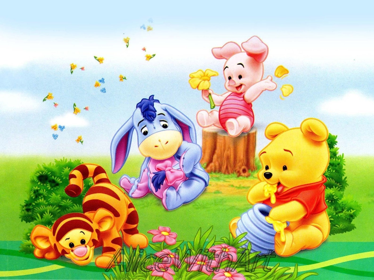 5D DIY Diamond Painting Kit Disney Winnie The Pooh Diamond | Etsy