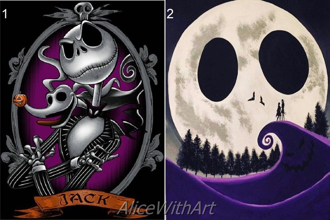 DIY Diamond Painting Kit Nightmare Before Christmas Diamond Etsy